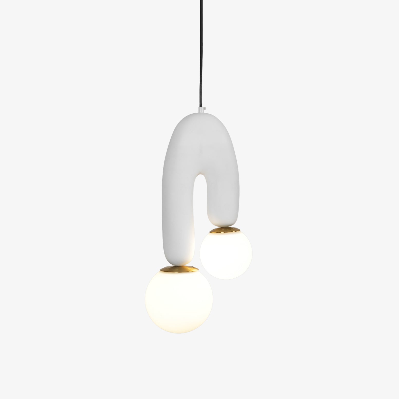 Oo Smooth Pendant Light | Opaline Glass Shades | White, Green, Pink, Skin, Terra Cotta