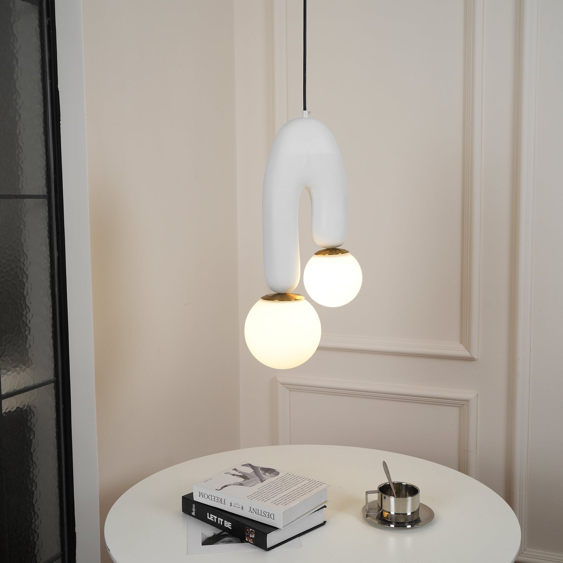 Oo Smooth Pendant Light | Opaline Glass Shades | White, Green, Pink, Skin, Terra Cotta