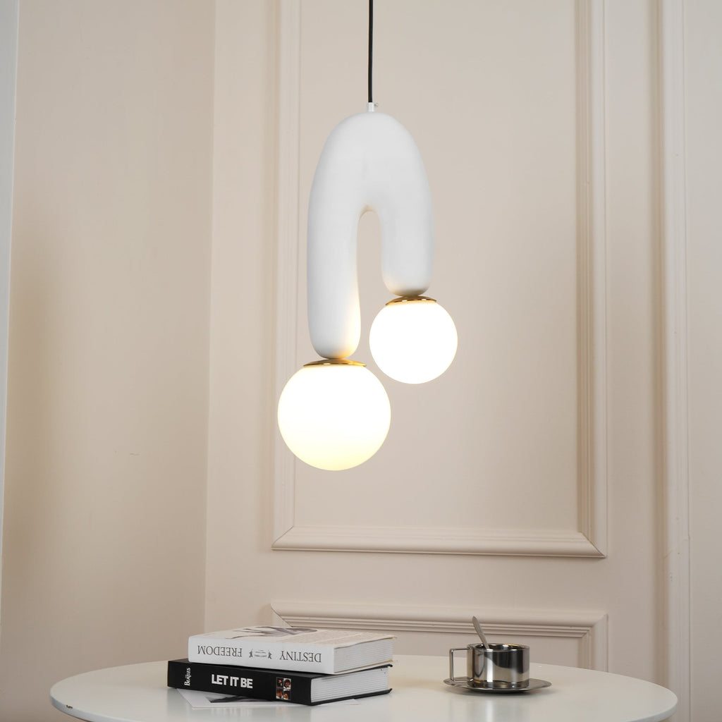 Oo Smooth Pendant Light | Opaline Glass Shades | White, Green, Pink, Skin, Terra Cotta