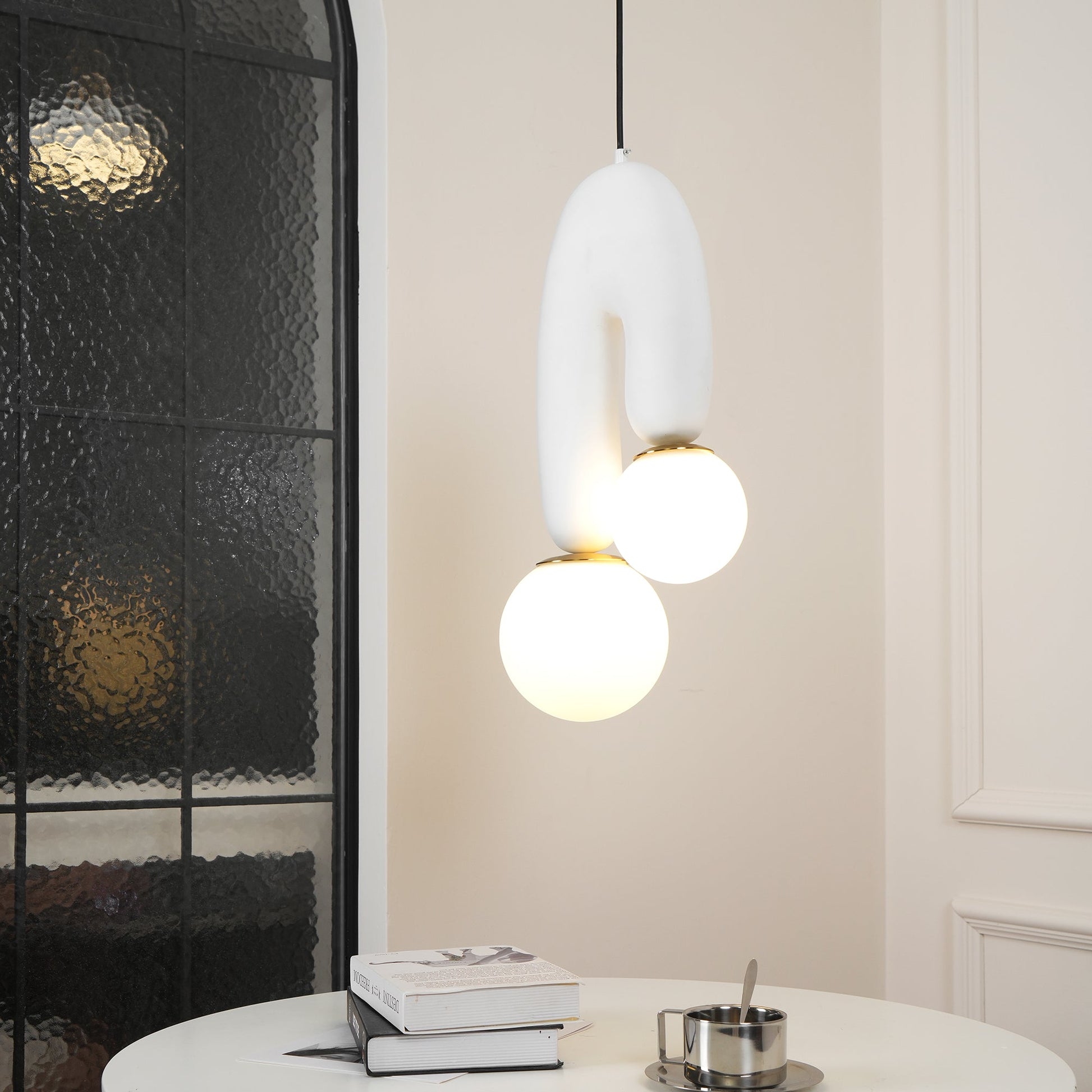 Oo Smooth Pendant Light | Opaline Glass Shades | White, Green, Pink, Skin, Terra Cotta