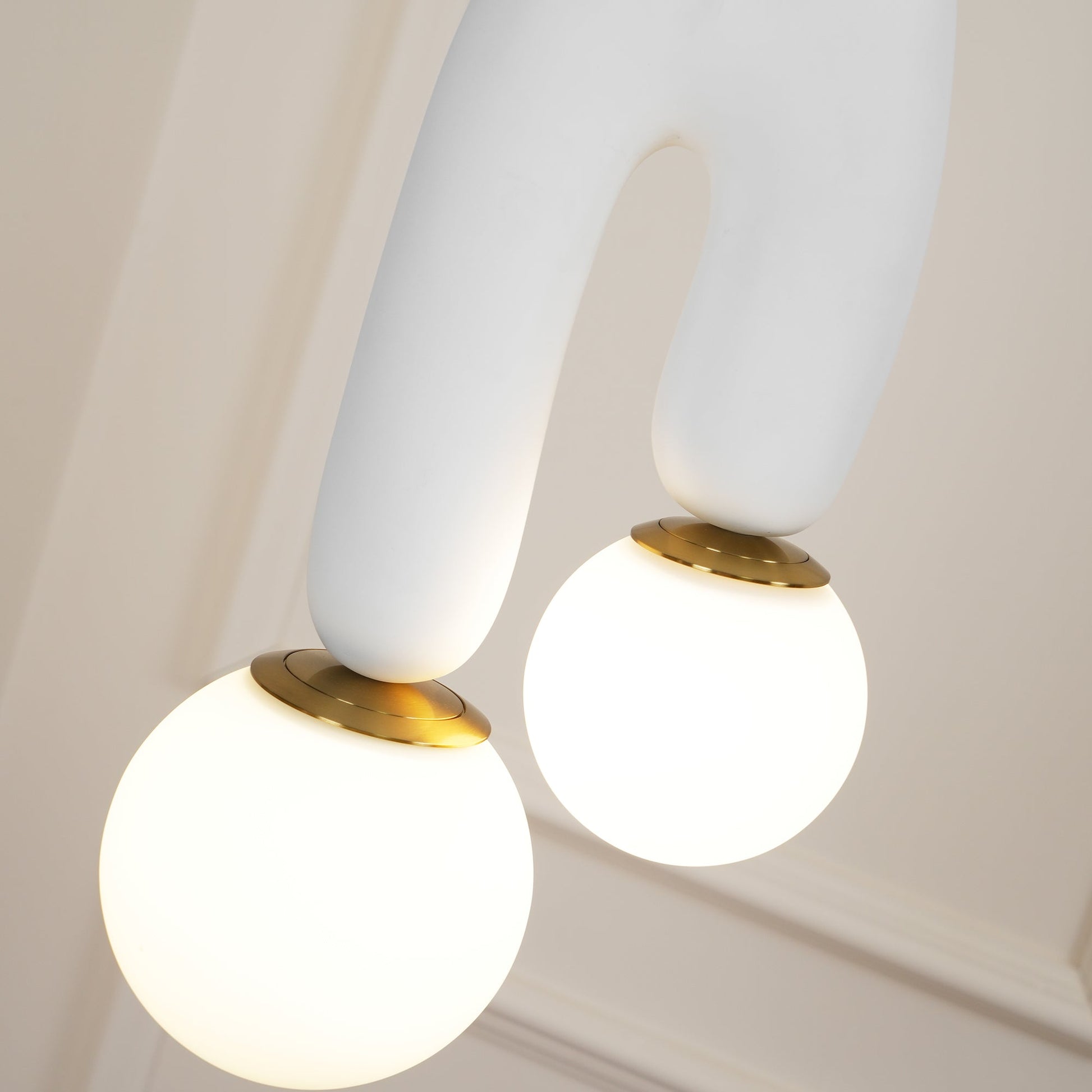 Oo Smooth Pendant Light | Opaline Glass Shades | White, Green, Pink, Skin, Terra Cotta