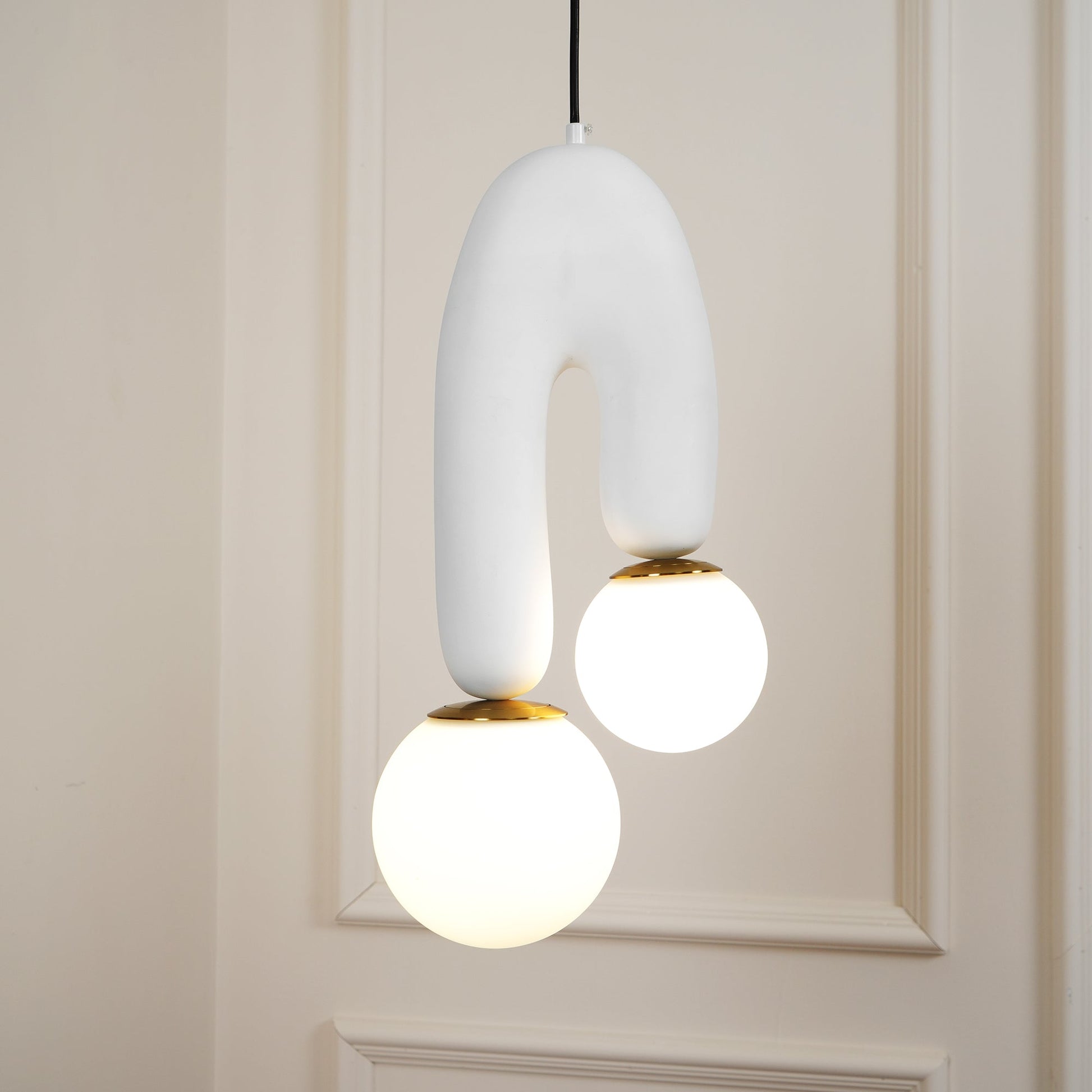 Oo Smooth Pendant Light | Opaline Glass Shades | White, Green, Pink, Skin, Terra Cotta