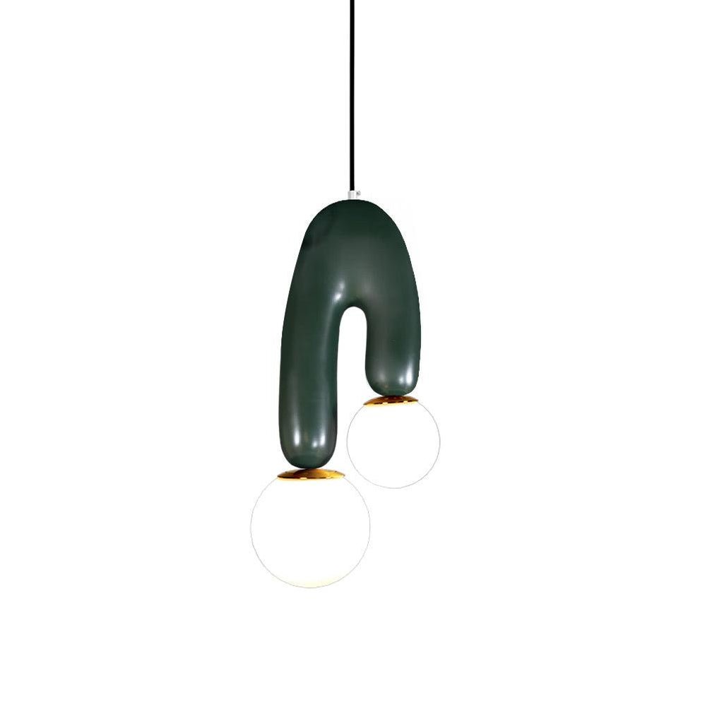 Oo Smooth Pendant Light | Opaline Glass Shades | White, Green, Pink, Skin, Terra Cotta