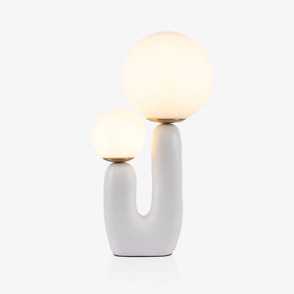 Modern Table Lamp | Resin & Metal | Pink, White, Terra Cotta