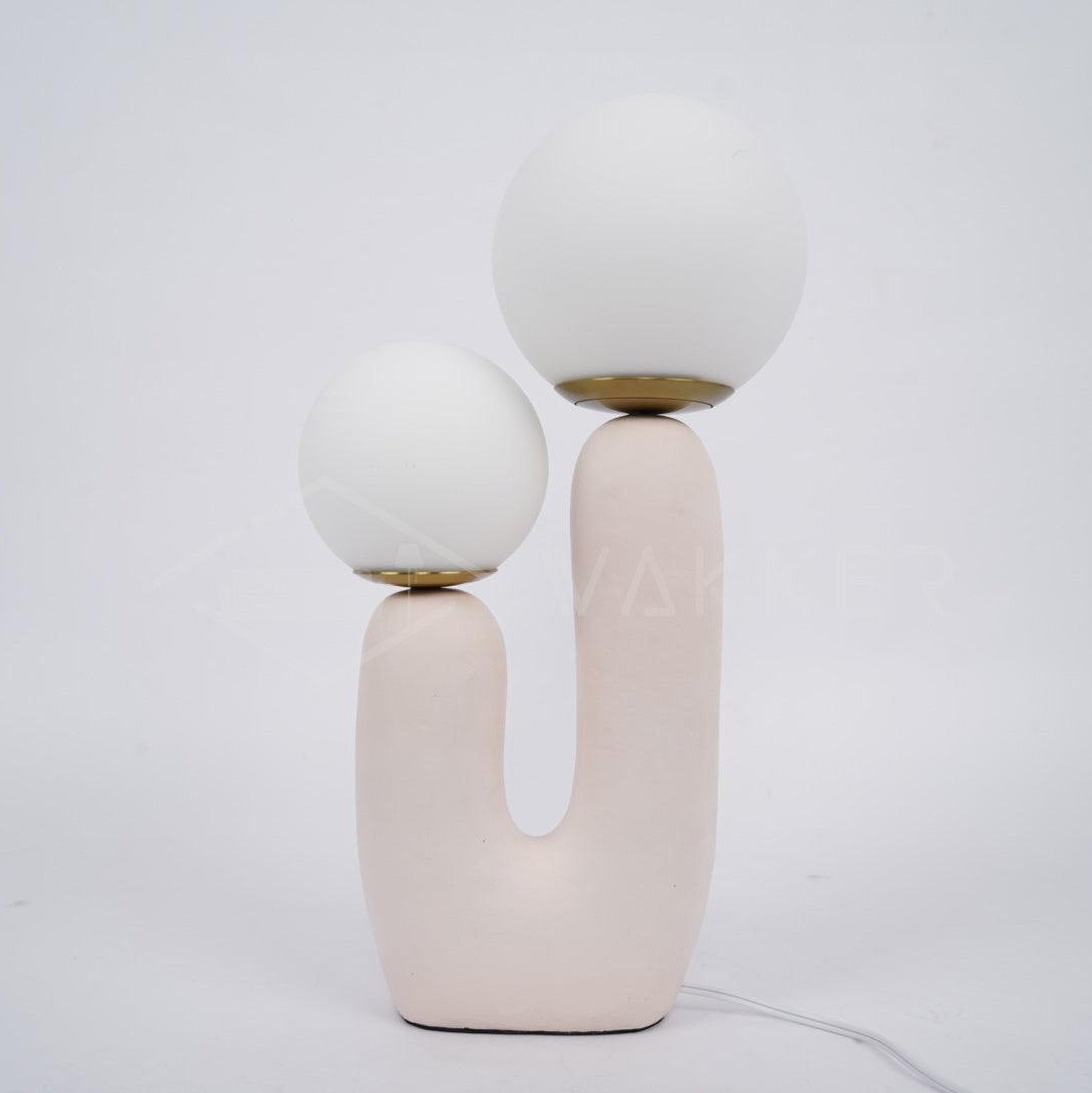 Rough Table Lamp | Resin & Metal | Green, Pink, Terra Cotta, White