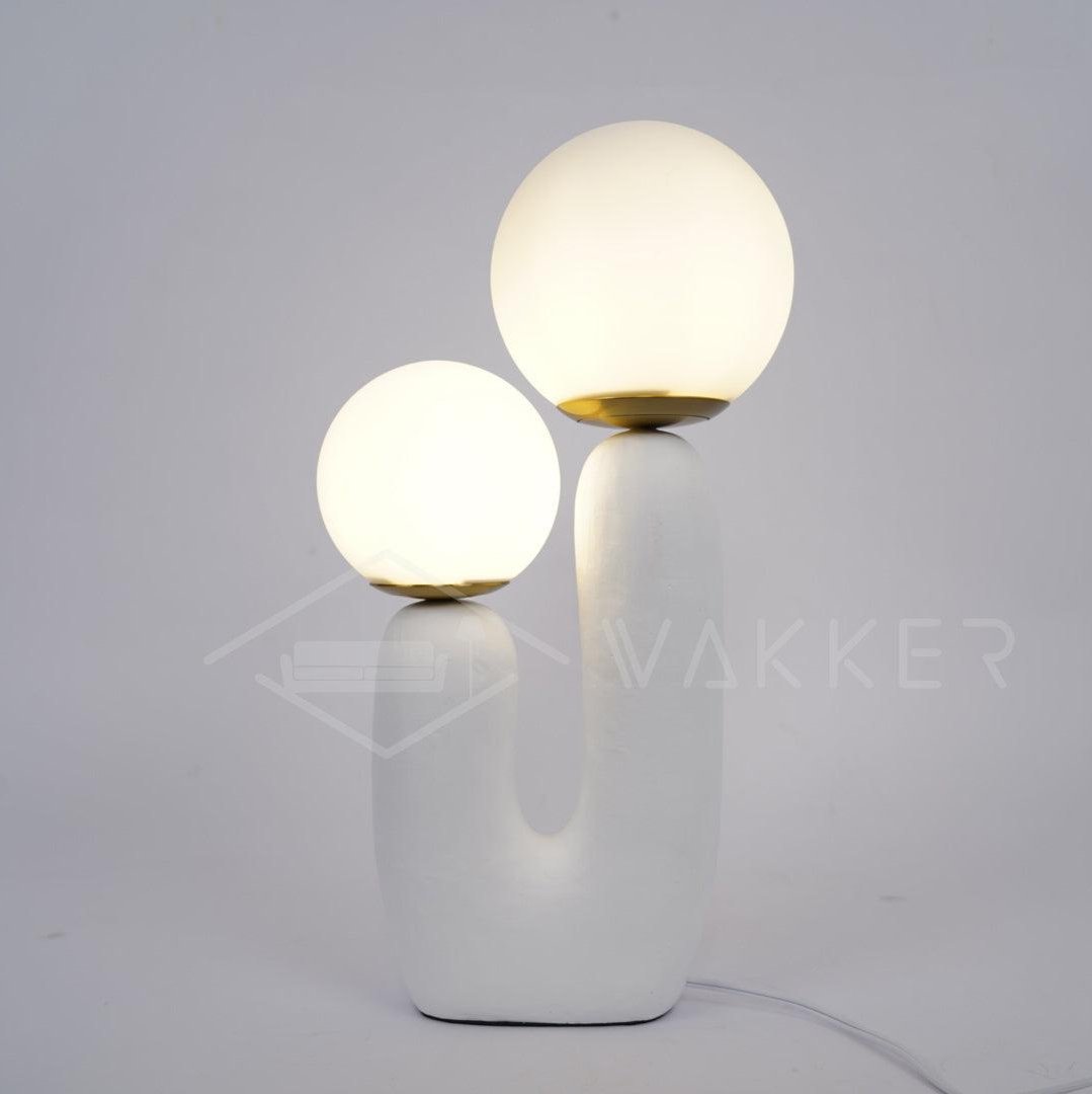 Rough Table Lamp | Resin & Metal | Green, Pink, Terra Cotta, White