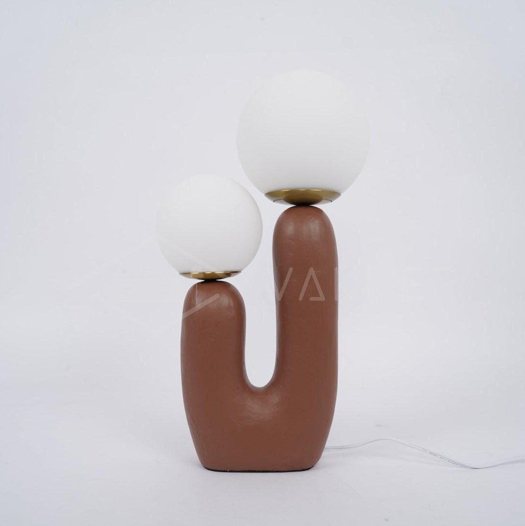 Rough Table Lamp | Resin & Metal | Green, Pink, Terra Cotta, White