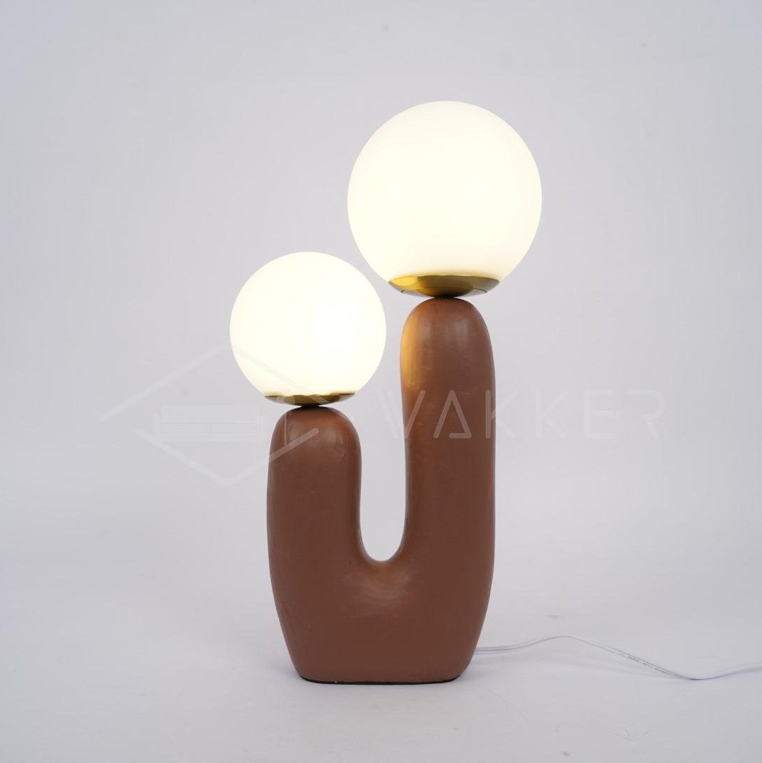 Rough Table Lamp | Resin & Metal | Green, Pink, Terra Cotta, White