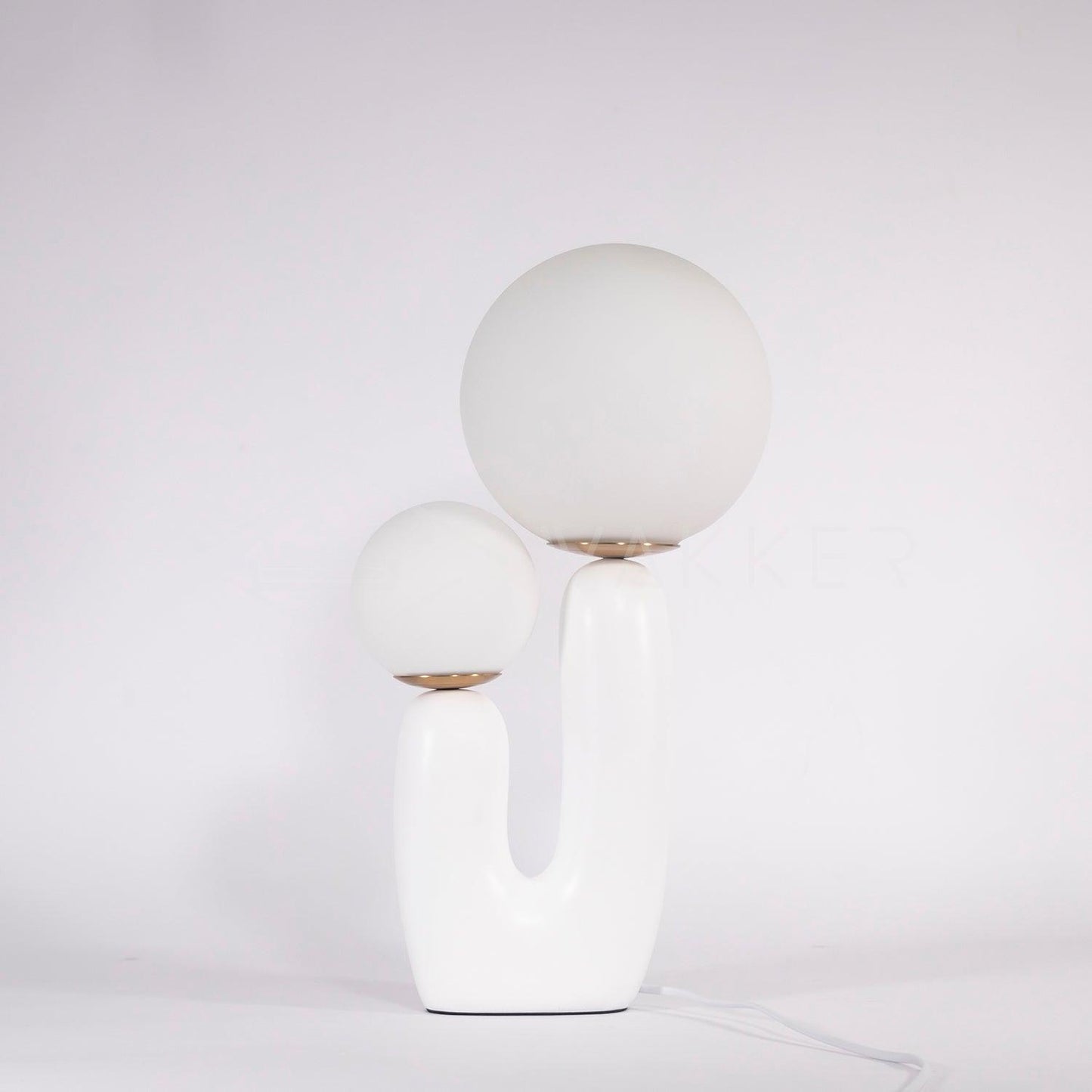 Modern Table Lamp | Resin & Metal | Pink, White, Terra Cotta