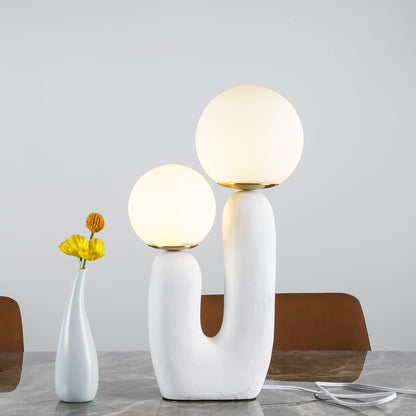 Rough Table Lamp | Resin & Metal | Green, Pink, Terra Cotta, White