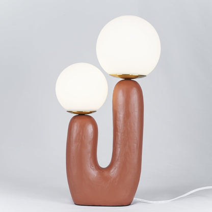Rough Table Lamp | Resin & Metal | Green, Pink, Terra Cotta, White