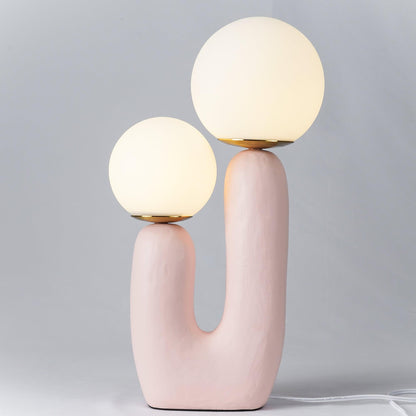 Rough Table Lamp | Resin & Metal | Green, Pink, Terra Cotta, White