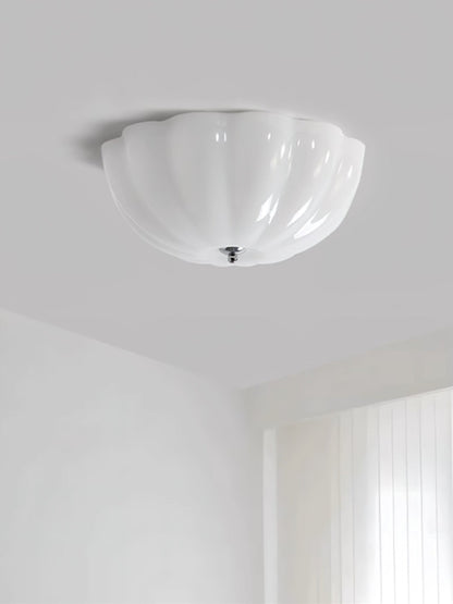 Opal Shell Ceiling Lamp | Glass & Metal | 38cm Diameter