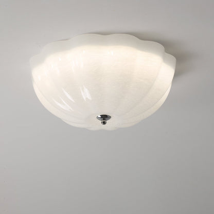 Opal Shell Ceiling Lamp | Glass & Metal | 38cm Diameter