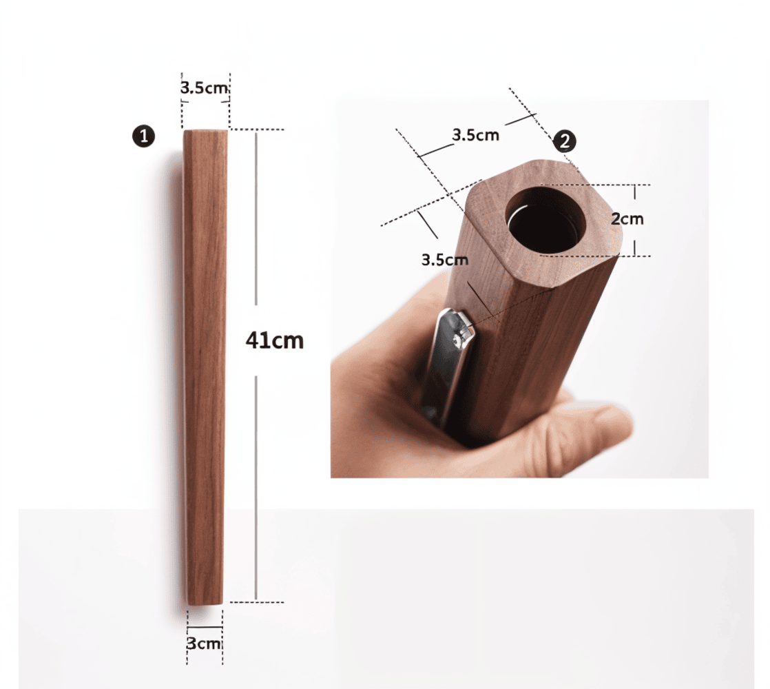 FrischFloret Vase | Wall-Mounted | Solid Wood & Walnut