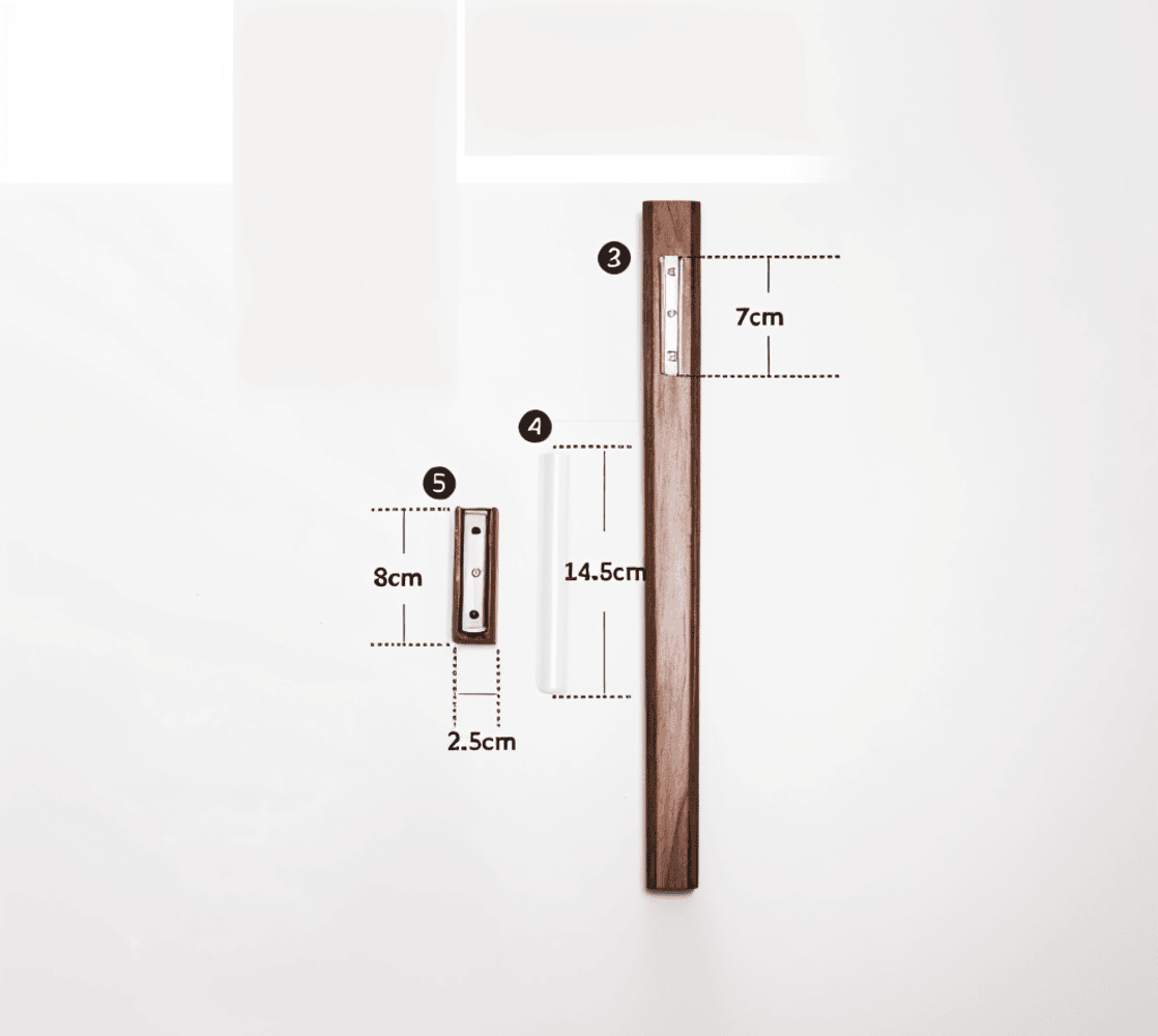 FrischFloret Vase | Wall-Mounted | Solid Wood & Walnut