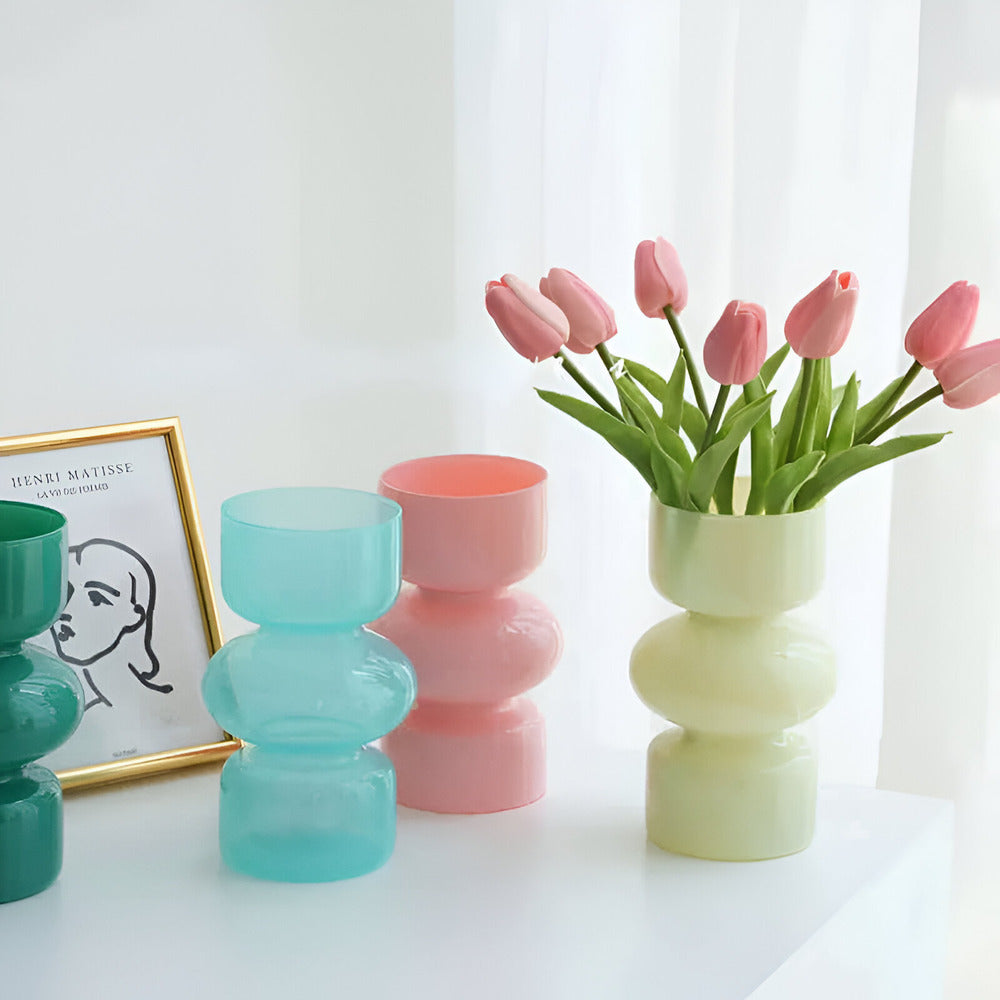 Nordic Glass Vase | Lime Green | Decorative Home Decor