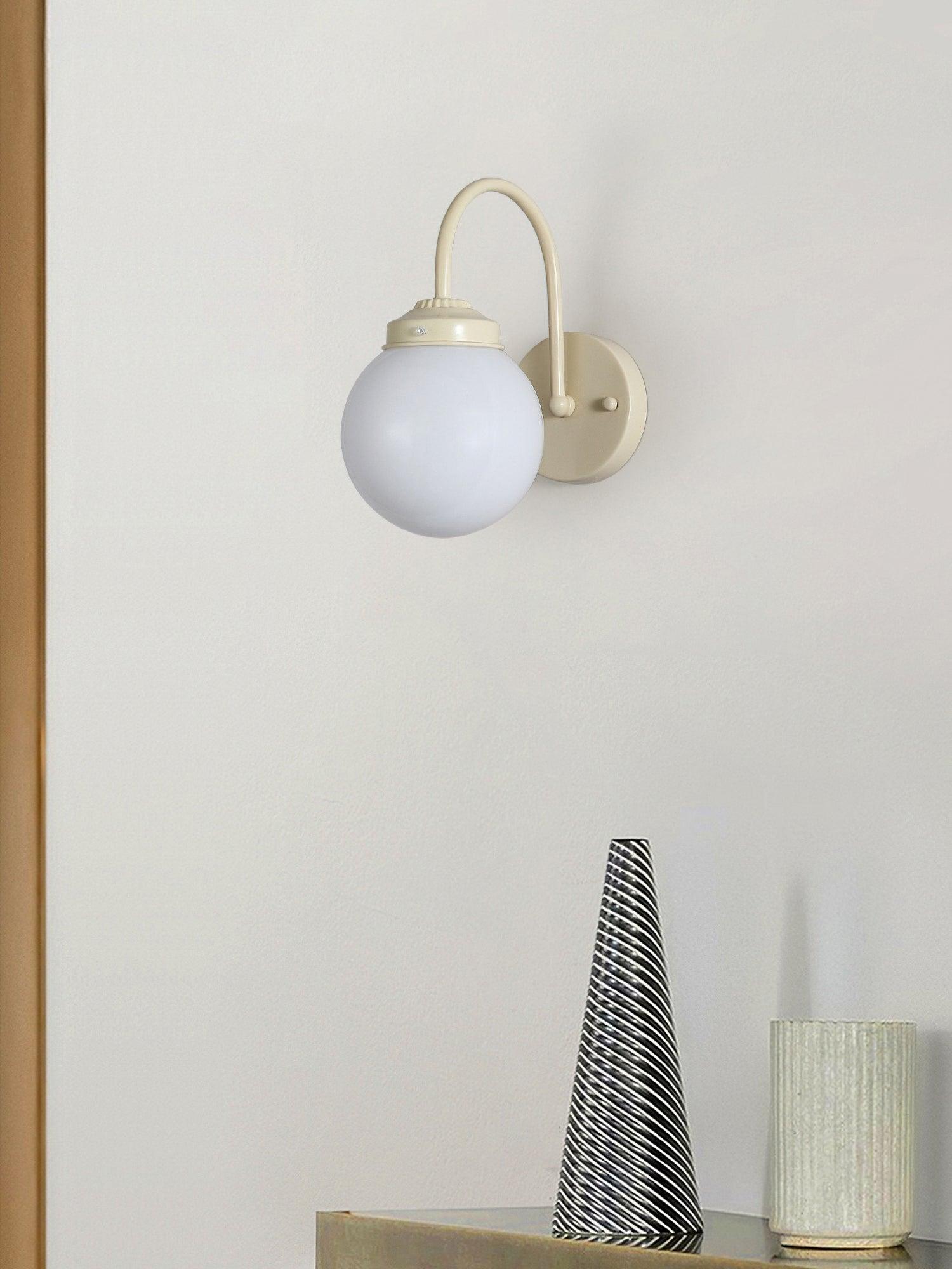 Orb Wall Lamp | Metal & Glass | Set of 2 Beige