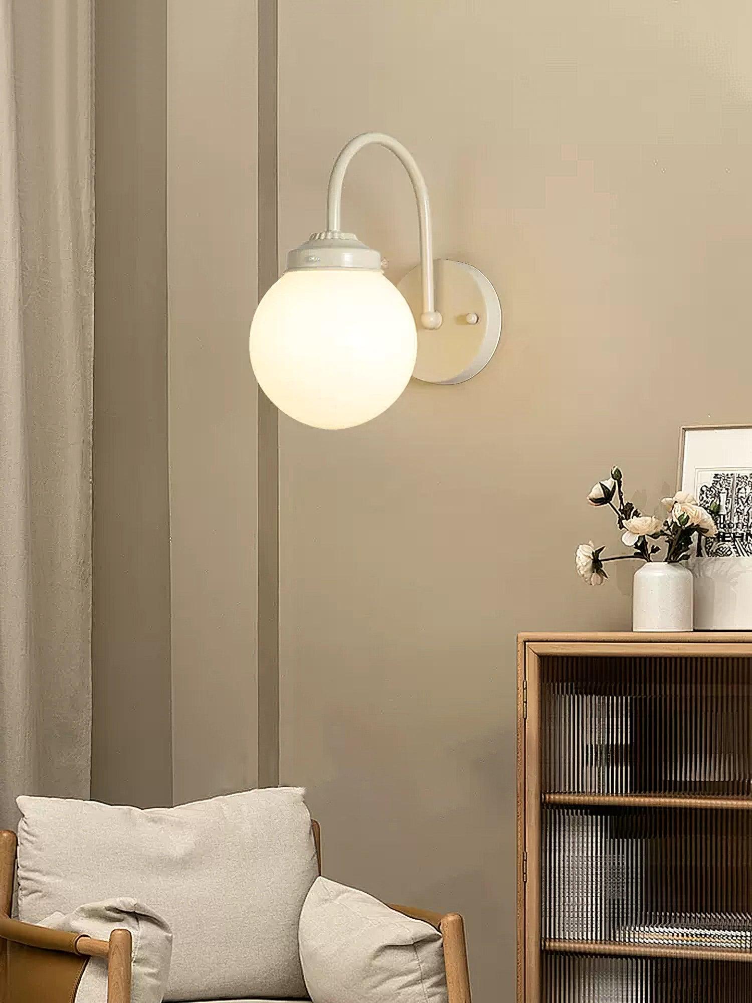 Orb Wall Lamp | Metal & Glass | Set of 2 Beige