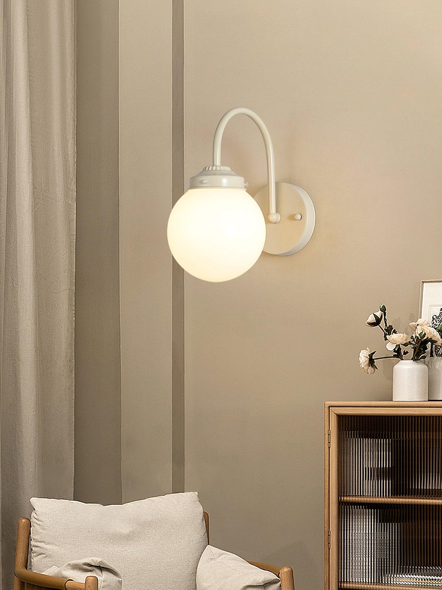 Orb Wall Lamp | Metal & Glass | Set of 2 Beige