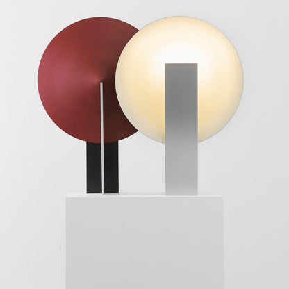 Orbe Table Lamp | Metal & Iron | Black and Red