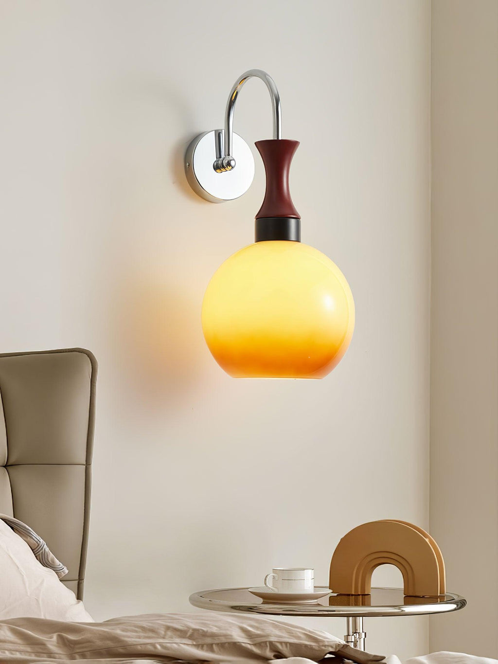 Orbique Wall Sconce | Spherical Glass Shade | Set of 2