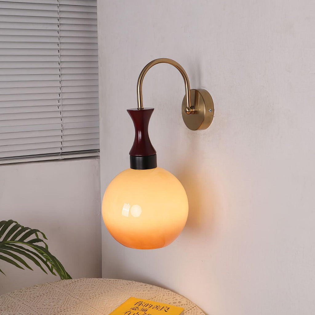 Orbique Wall Sconce | Spherical Glass Shade | Set of 2