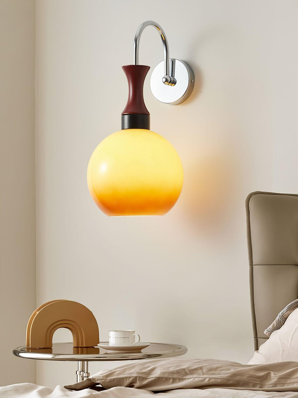 Orbique Wall Sconce | Spherical Glass Shade | Set of 2