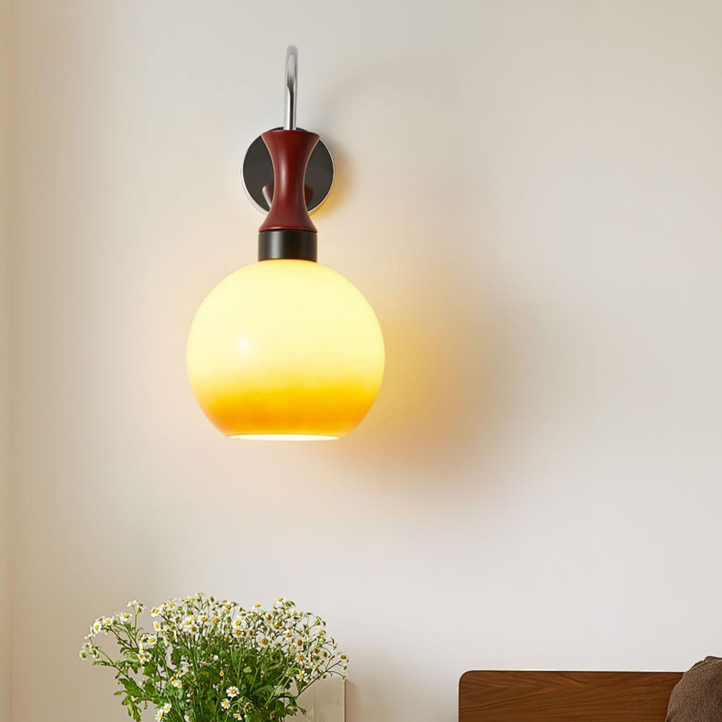 Orbique Wall Sconce | Spherical Glass Shade | Set of 2