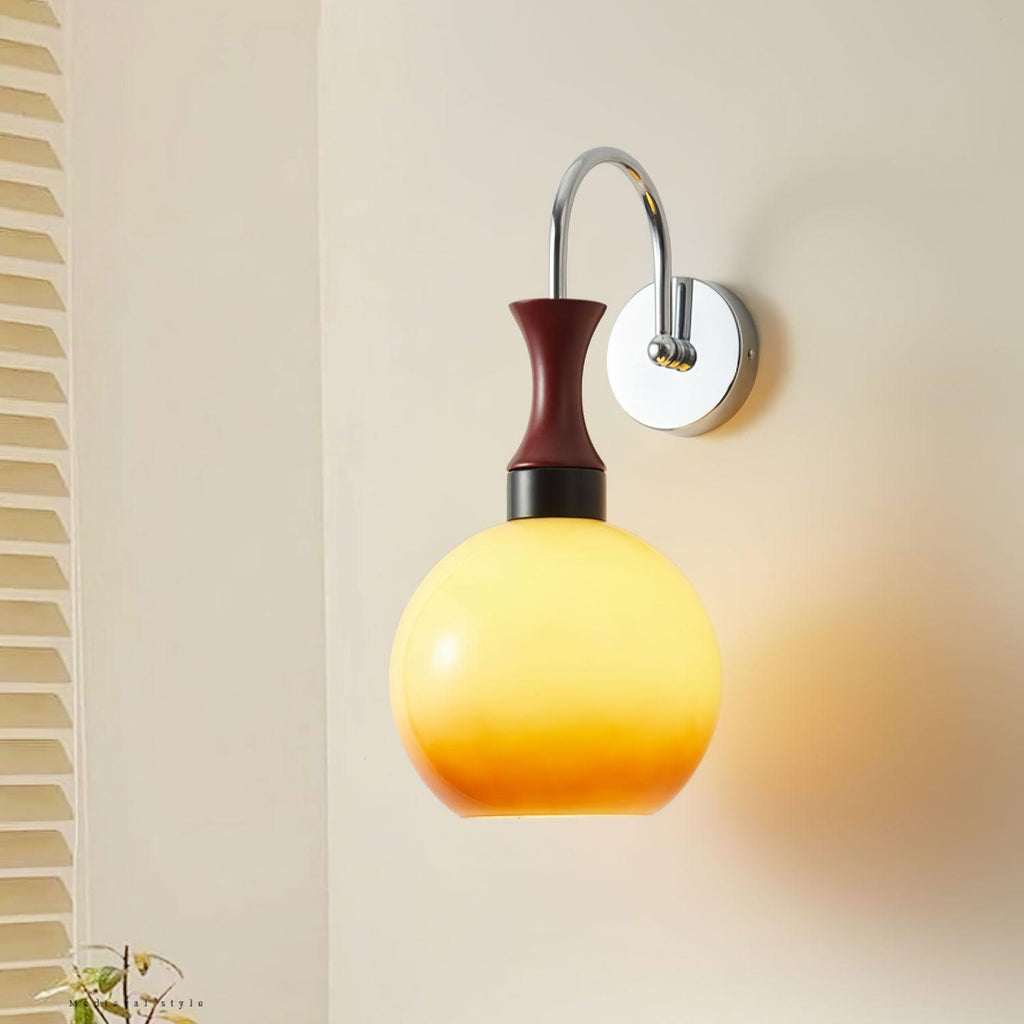 Orbique Wall Sconce | Spherical Glass Shade | Set of 2
