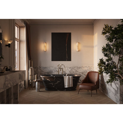 Orbison Wall Lamp | Brass & Alabaster | 46cm Height