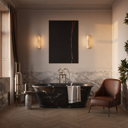 Orbison Wall Lamp | Brass & Alabaster | 46cm Height