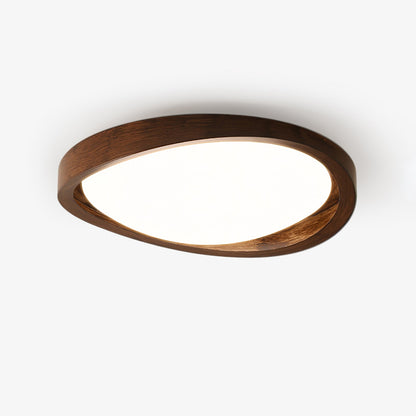 Walnut Ceiling Light | Modern Minimalist Design | 45cm Diameter