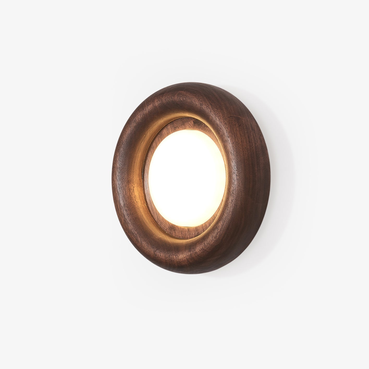 Orbitus Wall Light | Wooden Frame | Walnut Finish