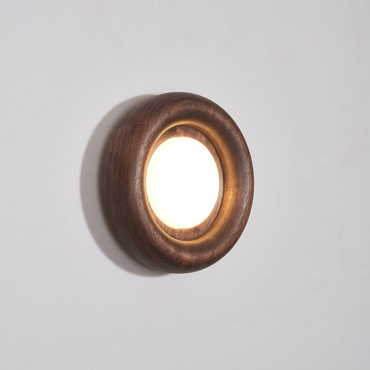 Orbitus Wall Light | Wooden Frame | Walnut Finish