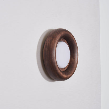 Orbitus Wall Light | Wooden Frame | Walnut Finish
