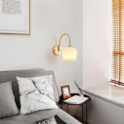 Orchids Wall Lamp | Brass & Glass | Set of 2