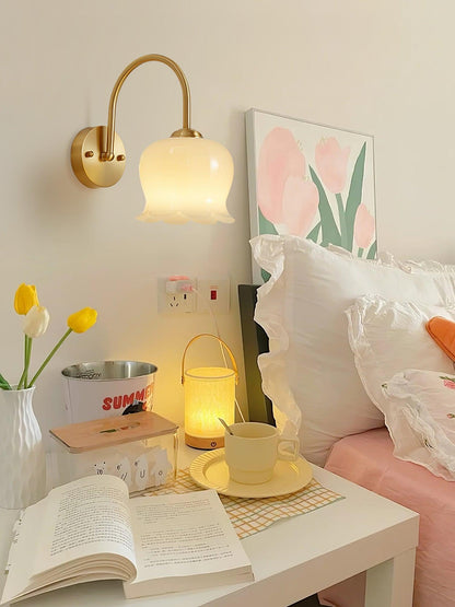 Orchids Wall Lamp | Brass & Glass | Set of 2