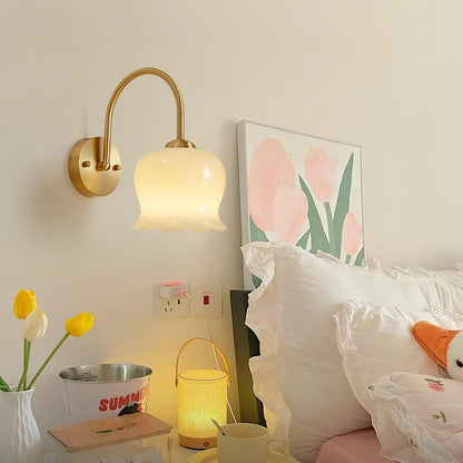 Orchids Wall Lamp | Brass & Glass | Set of 2