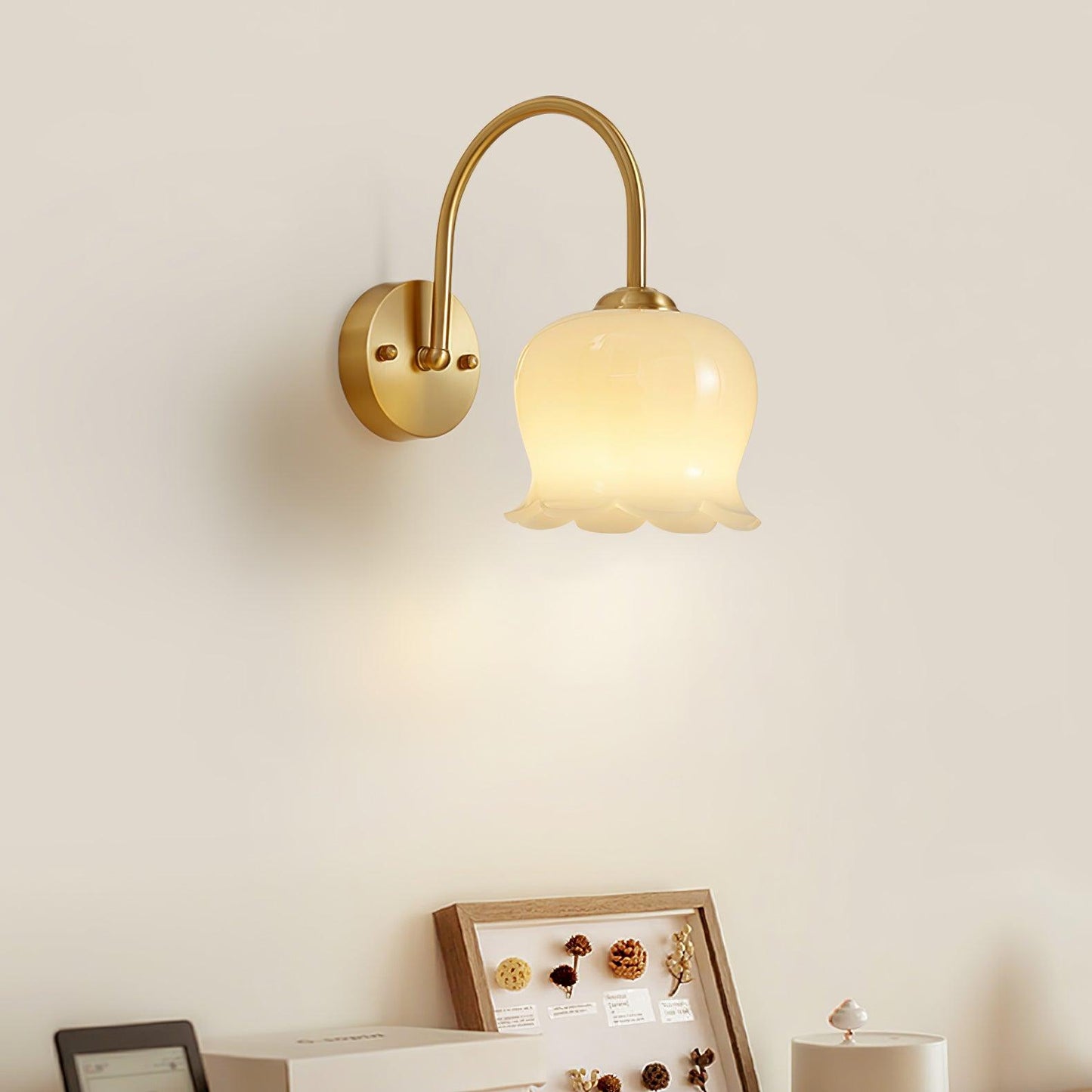 Orchids Wall Lamp | Brass & Glass | Set of 2
