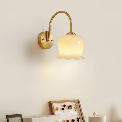 Orchids Wall Lamp | Brass & Glass | Set of 2
