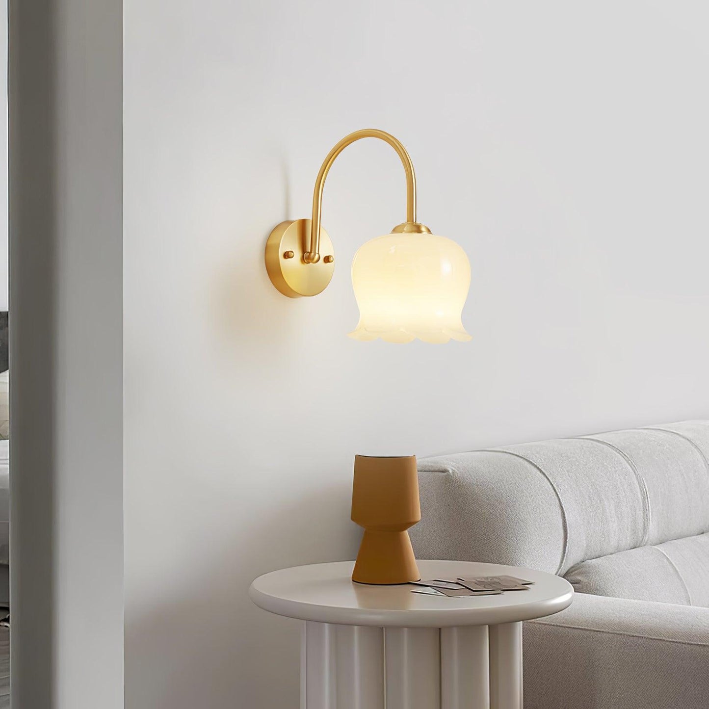 Orchids Wall Lamp | Brass & Glass | Set of 2