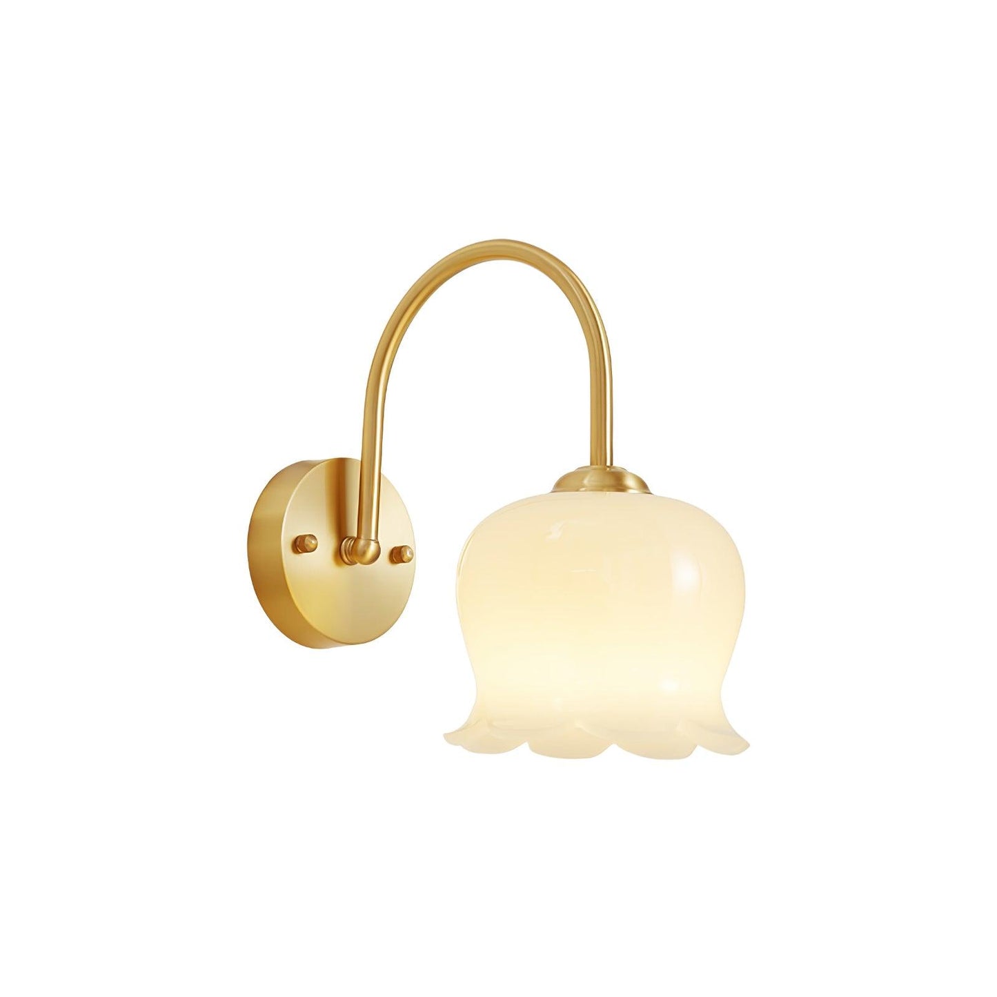 Orchids Wall Lamp | Brass & Glass | Set of 2