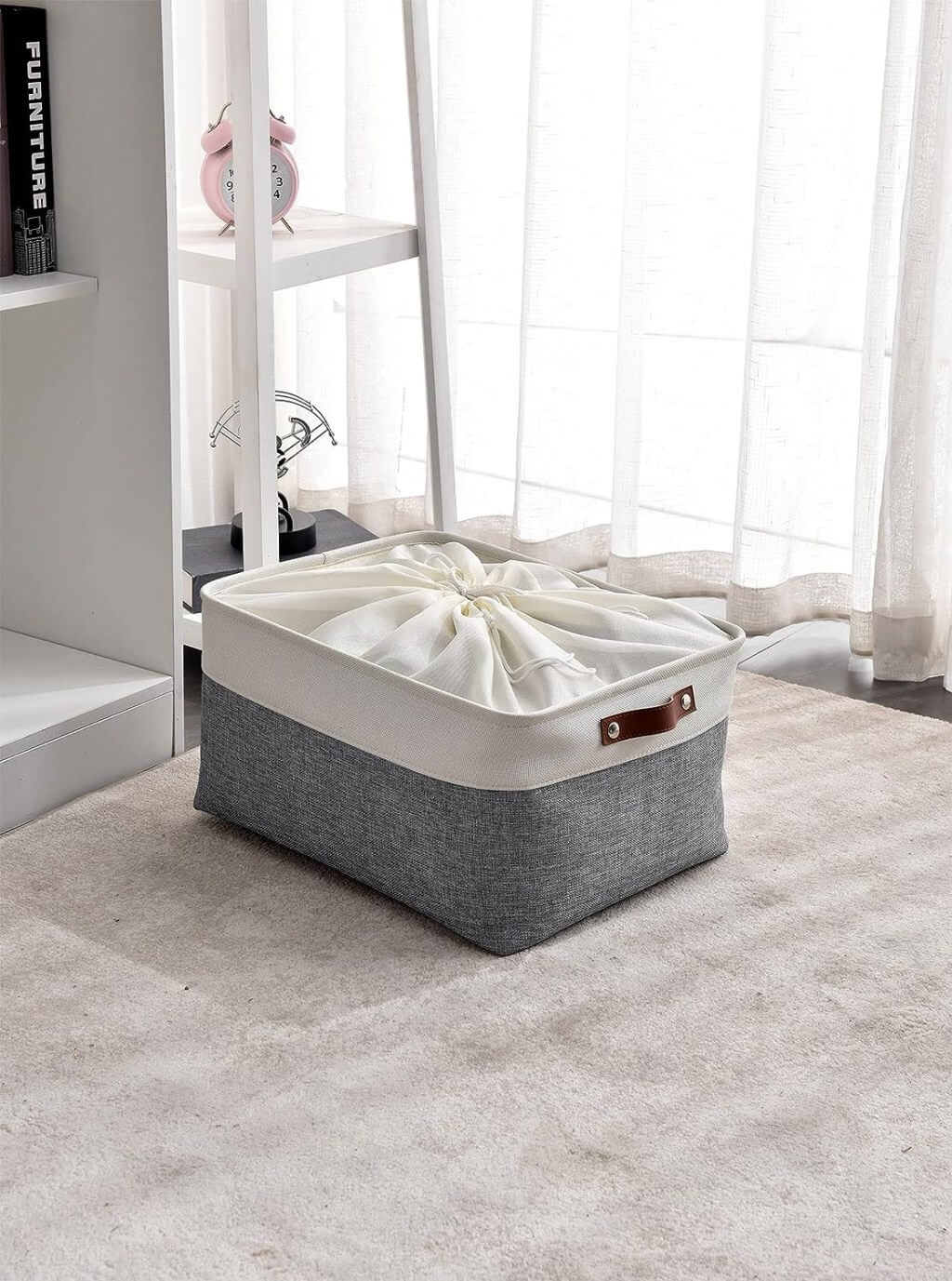 Waterproof Foldable Storage Box | Three-Layer Material | Cold Grey & White