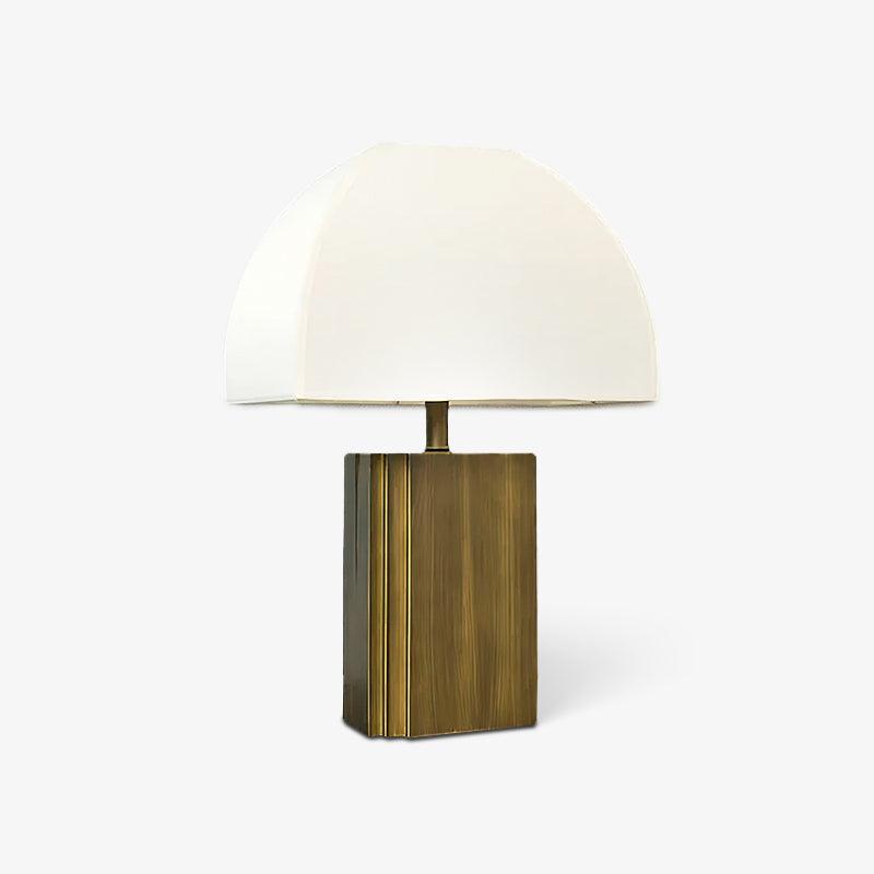 Oregon Table Lamp | Antique Gold Finish | White Lampshade