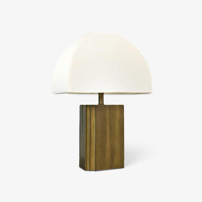 Oregon Table Lamp | Antique Gold Finish | White Lampshade