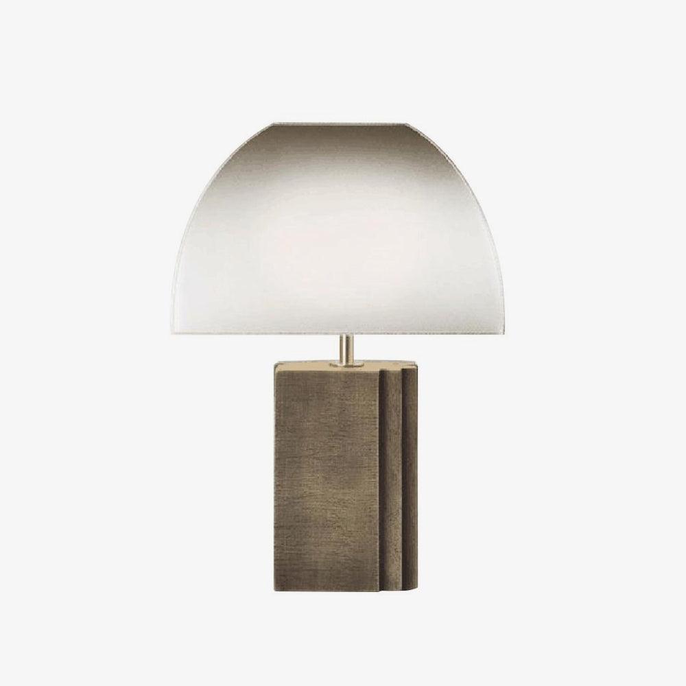 Oregon Table Lamp | Antique Gold Finish | White Lampshade