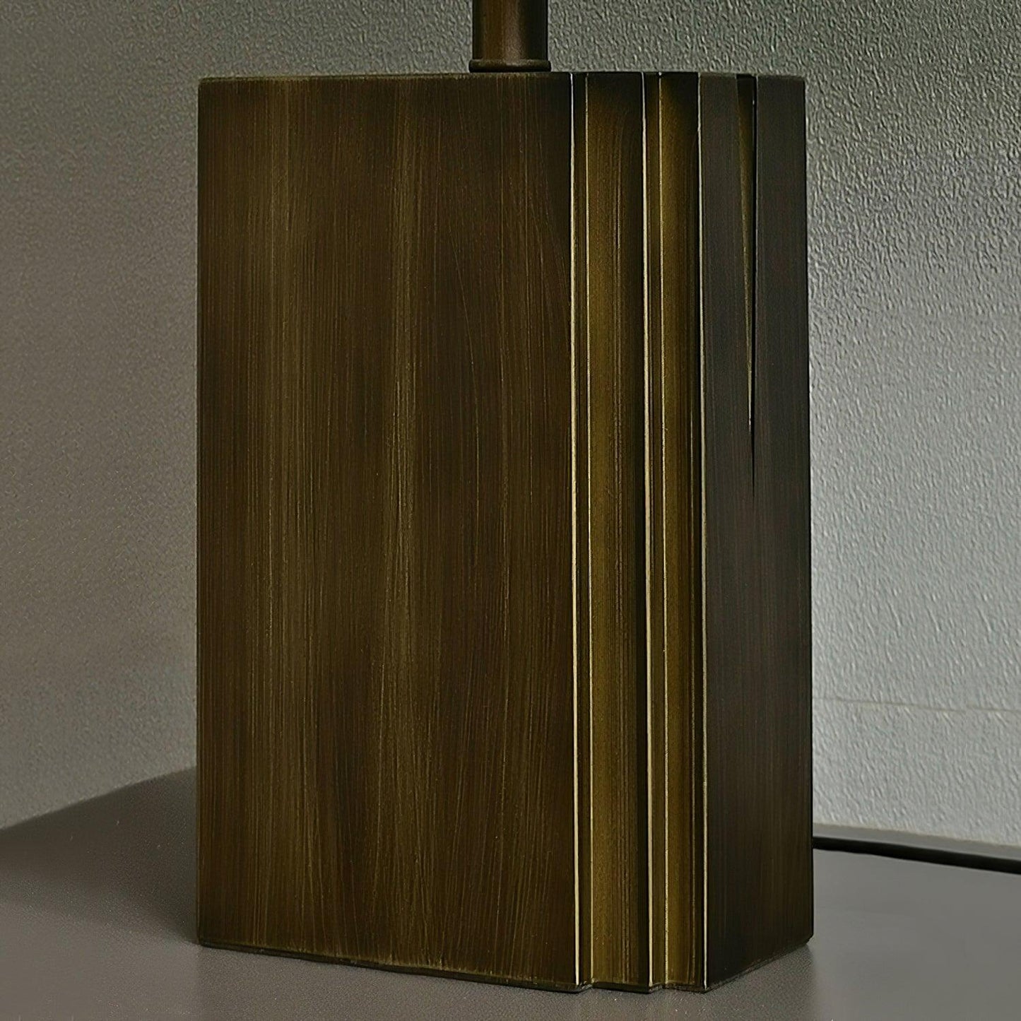 Oregon Table Lamp | Antique Gold Finish | White Lampshade