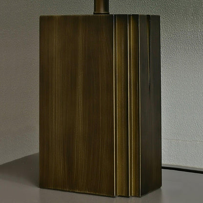 Oregon Table Lamp | Antique Gold Finish | White Lampshade
