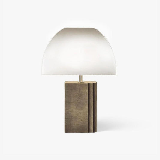 Oregon Table Lamp | Antique Gold Finish | White Lampshade